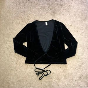 American Apparel Velvet Wrap Top